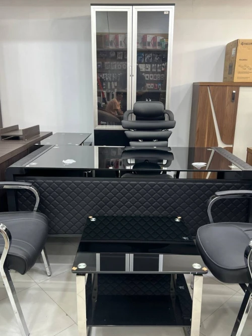 Ensemble de bureau Importation en verre 1.80M PDG