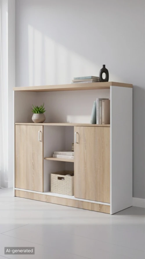 Bahut de Bureau Moderne - Design Épuré & Rangement Optimisé