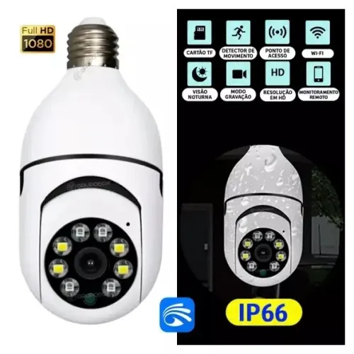 كاميرا المراقبة الذكية سهلة التركيب والاستعمال Caméra à ampoule Wifi sans fil à 360 degrés, Version