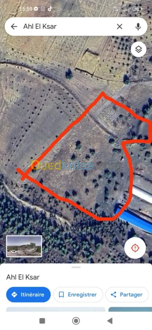 Vente Terrain Bouira Ahl el ksar