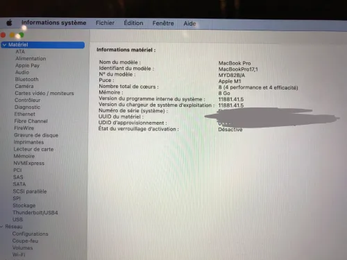 MacBook Pro m1 2020 (mdm)