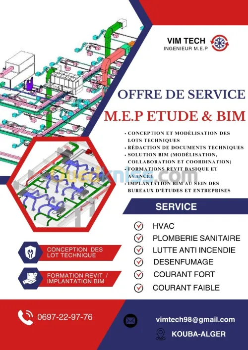 Offre de services : Études MEP, BIM & Formation 