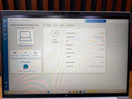 PC portable HP EliteBook 8 G1a 16 pouces HP Wolf Pro Security Edition (caba France) Processeur AMD Ryze 7 PRO 250 RAM 32 DDR5-5600 MT/s Disque SSD NVMe 512 Go
