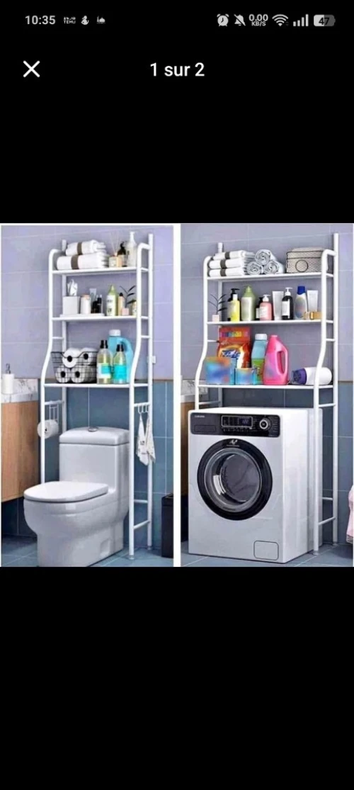 Meuble pont toilette à 3 niveaux