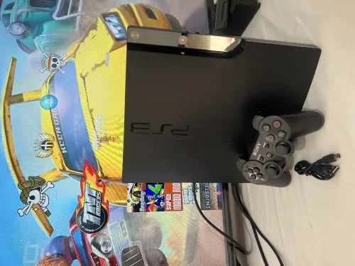 Play3 slim b ticket de garantie flache+20 jeux installé manette jamais utilisé
