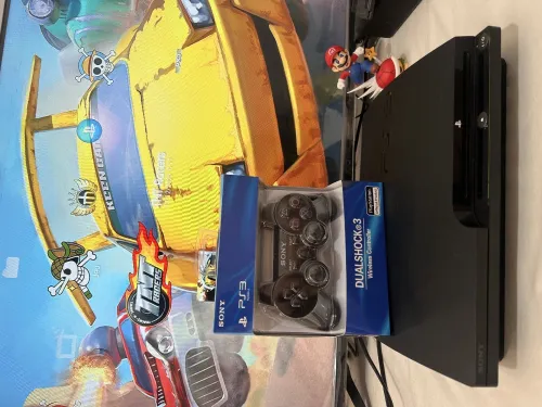 Play3 slim b ticket de garantie flache+20 jeux installé manette jamais utilisé