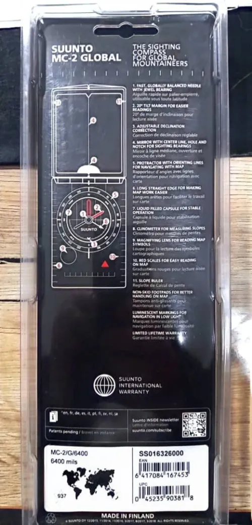 Boussole miroir professionnelle Suunto MC-2