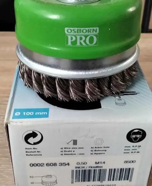 Brosse rotative inox 