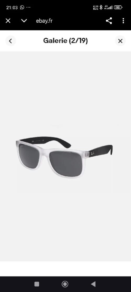 Lunettes de soleil Ray Ban RB 4165 6512/87 JUSTIN monture authentique Italie S n