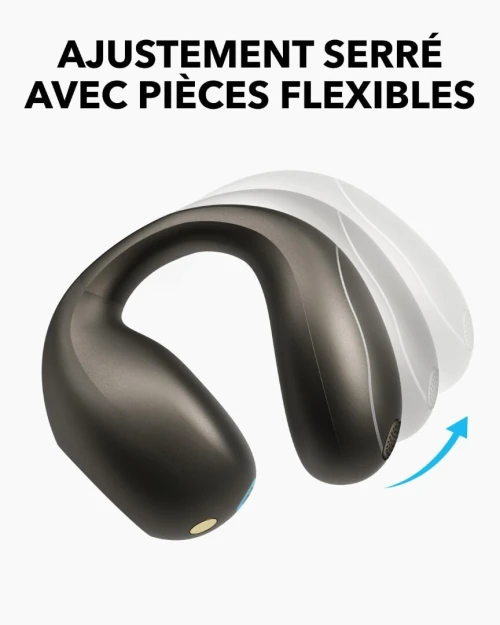 Ecouteurs Soundcore Anker C40i ,Ear Clip Ouverts Flexible, Commandes Boutons, Confort léger