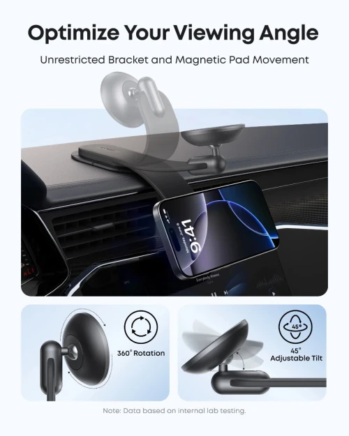 Support Anker téléphone magnétique pour voiture avec pad détachable