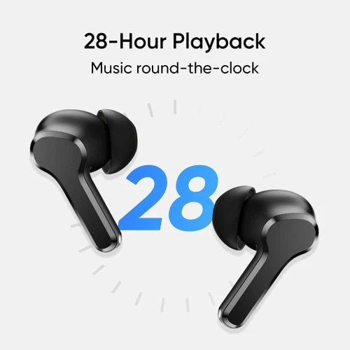 Airpods Realme Buds T100 Écouteurs TWS Bluetooth 5.3, 400mAh/40mAh, IPX5