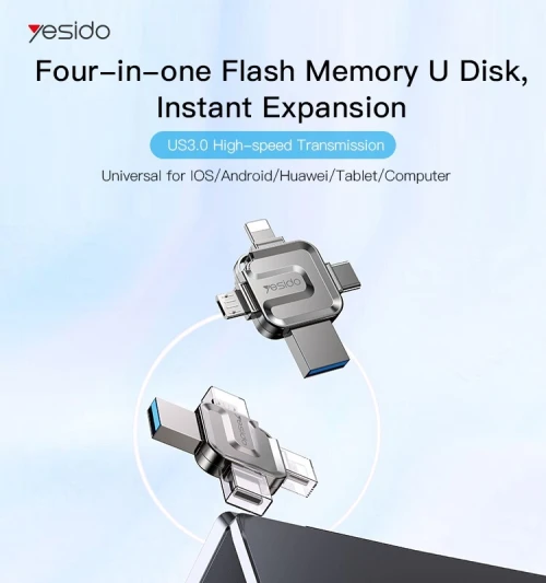 Flash Disque Yesido FL15 128GB 3.0 OTG 4 en 1 