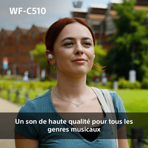 Sony WF-C510 Écouteurs intra-auriculaires, connexion multipoint, IPX4, charge rapide, iOS et Android