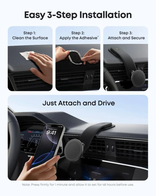 Support Anker téléphone magnétique pour voiture avec pad détachable