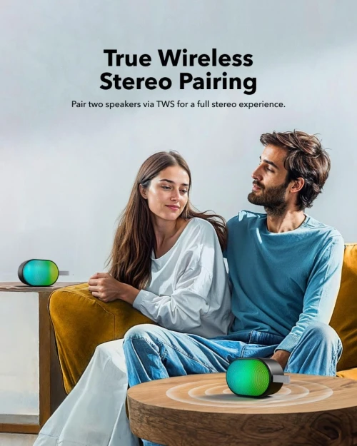 Baffle Soundcore Anker Pyro Mini Enceinte Bluetooth compact 6W, USB-C, 10 Heures d'autonomie