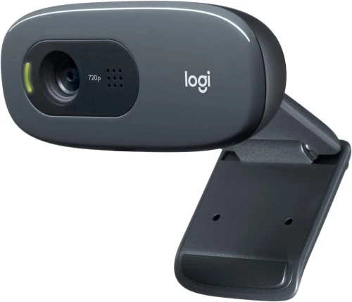 WEBCAM Logitech C270 HD 720p 30ips Large Champ de Vision Correction de Lumière Micro Antiparasites