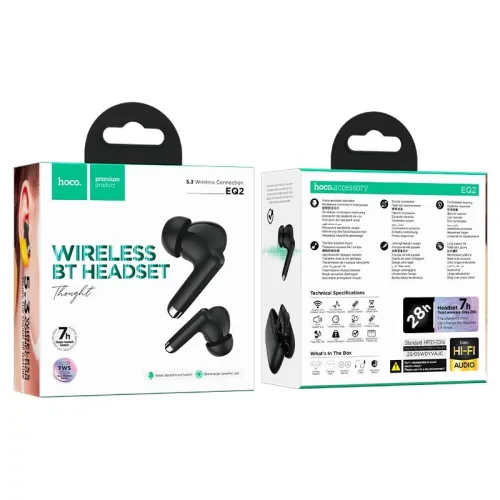Airpods Hoco EQ2 - Ecouteurs Sans Fil Bluetooth 5.3 - 7H de Lecture Continue
