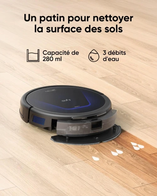 Anker Eufy G50 Hybrid Aspirateur Robot, Aspiration 4 000 Pa, Dynamic Navigation, Pro-Detangle Comb