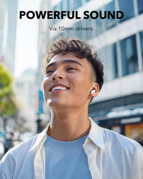 Airpods Anker R50i NC Écouteurs ANC Bluetooth 5.4 sans Fil Autonomie 45H 4Microphones avec IA