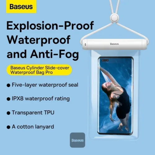 Pochette Baseus Cylinder Slide-cover Bag Pro Étanche Téléphone, Étui Waterproof