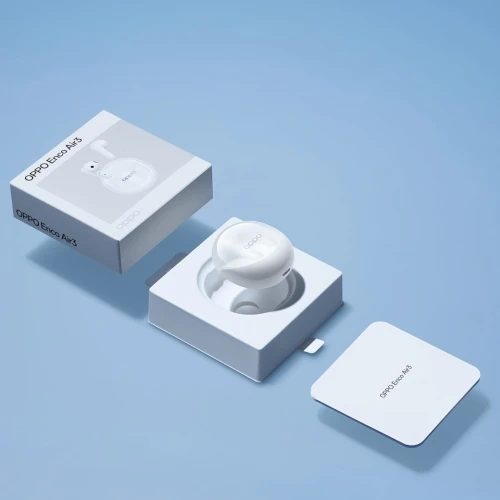 Airpods Oppo Enco Air3 Écouteurs sans Fil, 5.3, Annulation du Bruit, Charge sans Fil, 25h , IP54