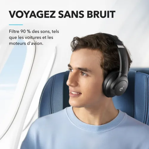 Casque Anker Soundcore Q20i Bluetooth sans fil , Over Ear, 40 Heures ANC, Hi-Res Audio