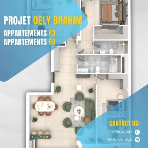 Vente Appartement F4 Alger Dely brahim