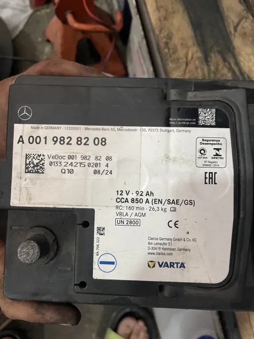 Batterie Mercedes 92AH