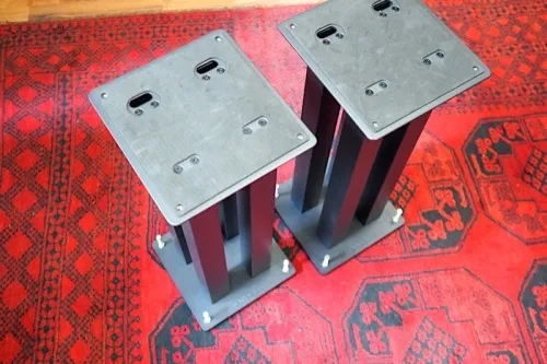 NorStone STYLUM SQUARE Silver satin (LA PAIRE) - Pieds Pour Enceintes