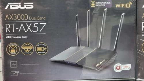 ASUS RT-AX57 Router AX3000 Wi-Fi 6 + Routeur Pour BOX Fibre Optique FTTH Haut De Gamme + Open VPN