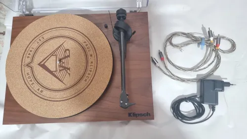 PRO-JECT X KLIPSCH HERITAGE DEBUT CARBON (DC) NOYER + Ortofon 2M Blue + PRO-JECT TUBE BOX S Préampli