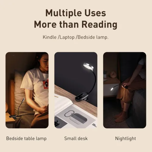 Baseus Clip Booklite Lampe De Lecture tactile sans fil rechargeable par USB