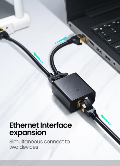 UGREEN RJ45 Splitter Adaptateur Noir