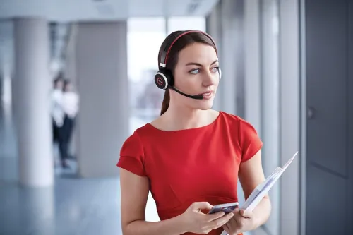 Jabra Evolve 65 Micro-casque sans fil stéréo pro réduction bruit Bluetooth certifié Microsoft Teams