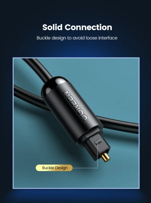 Ugreen Câble Audio Fibre Optique UGREEN 1,5 m Noir ( optique numérique Toslink ) 