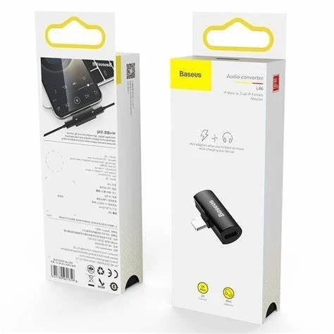  Baseus CAL46-01 CONVERTISSEUR AUDIO LIGHTNING - Adaptateur Dual Lightning, Charge et Écoute 