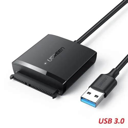 Ugreen  Convertisseur USB 3.0 vers disque dur SATA avec Alimentation 12V - 2A