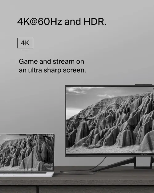 Belkin Connect Câble USB4 certifié ( USB-C vers USB-C ) 4K 60Hz Data Sync à 20 Gbit/s (câble de recharge Power Delivery 240 W, Longueur 2 mètre , pour MacBook, Windows, Chromebook, Full Compatible.