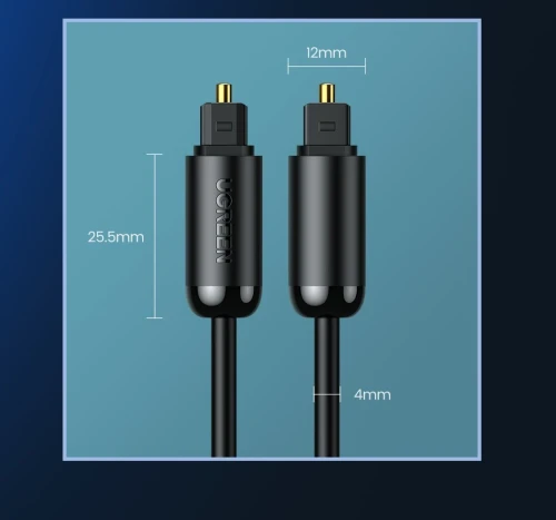 Ugreen Câble Audio Fibre Optique UGREEN 1,5 m Noir ( optique numérique Toslink ) 