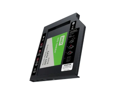 UGREEN Adaptateur de Caddy baie optique DVD-ROM Disque Dur 9.5 mm SATA pour Ordinateurs Portables