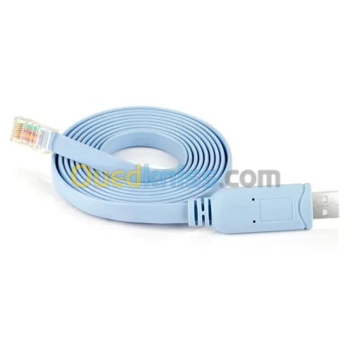 Câble De Console  Convertisseur USB Vers RJ45 1.8M Pour Routeur Cisco Huawei HP et Autres 