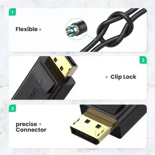 UGREEN Adaptateur DisplayPort Mâle Vers HDMI Femelle 4K 30Hz