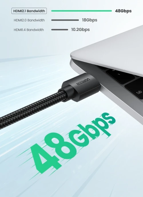 UGREEN Câble HDMI 2.1  8K 60Hz * 4K 120Hz * UHD Haute Vitesse 48 Gbps  * 1M * 2M * 3M* 5M