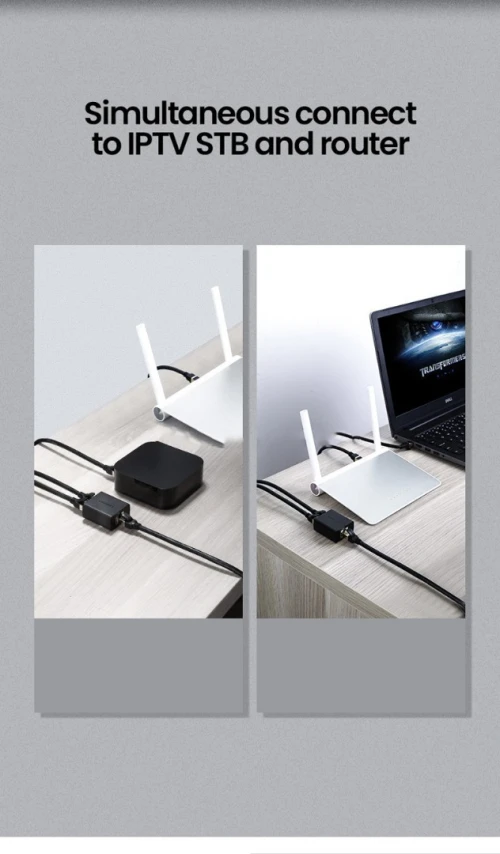 UGREEN RJ45 Splitter Adaptateur Noir