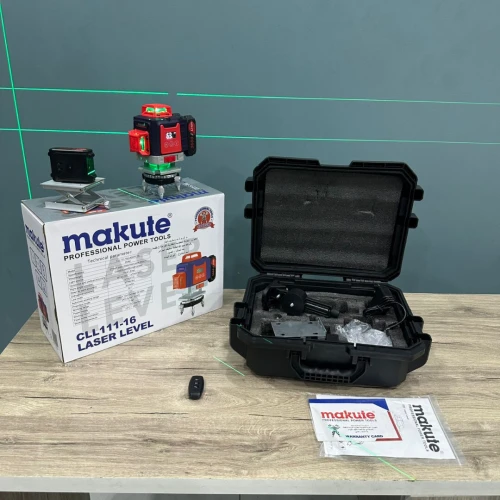 NIVEAU LASER CLASS II ET III A 16 LIGNES MAKUTE CLL111-16 LASER-16 4D SANS FIL