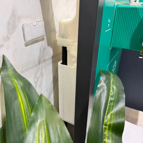CHASSE D EAU ENCASTRE WC SUSPENDU HANSGROHE REF-01022180 AVEC PLAQUE REF-66002000 DOUBLE CHROME