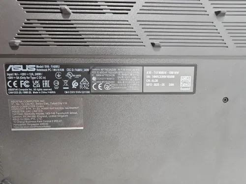 ASUS TUF Gaming A18 Ryzen 7 260 (8-Core 3.8 GHz / 5.1 GHz Turbo - 16 Threads