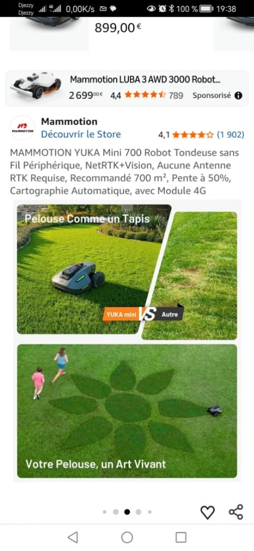 Tondeuse à gazon automatique