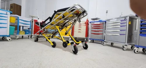 Brancard d'ambulance avec potence - Chariot brancard ambulance